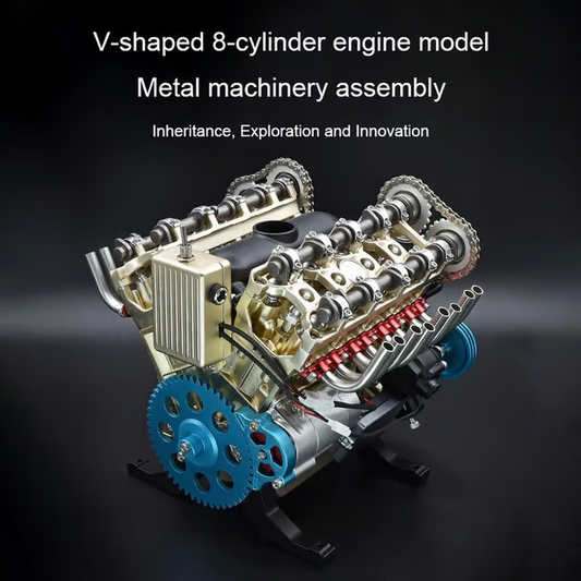 🎁Kampagnens sidste dag - 49% rabat 🎉 8-cylindret bilmotormodel i fuld metal (3 års garanti)